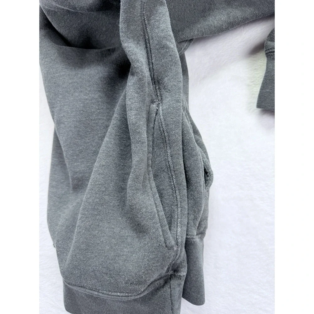 VTG Polo Ralph Lauren Men 1/4 Zip Sweatshirt Gray Fleece Pullover Distressed XXL